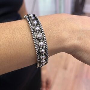 Antique Dome Station Banlge Bracelet